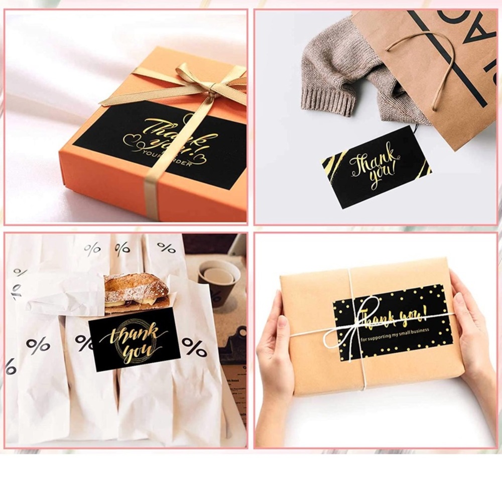 25 Premium Thank you cards- Black with gold - Picture 6 of 6